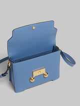 [MARNI]  blue leather TRUNKAROO medium SHOULDER BAG - OPAL