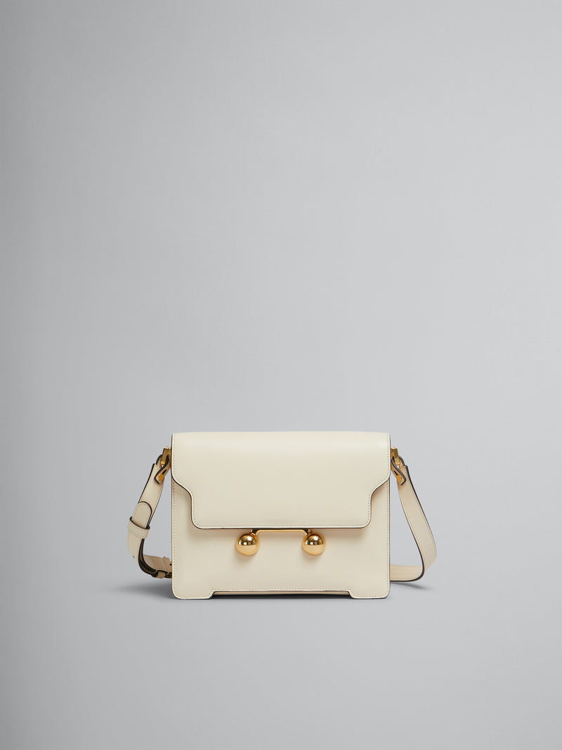 [MARNI]  Cream leather Trunkaroo medium shoulder bag - Shell