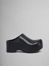 [MARNI] Black leather chunky clog sabot