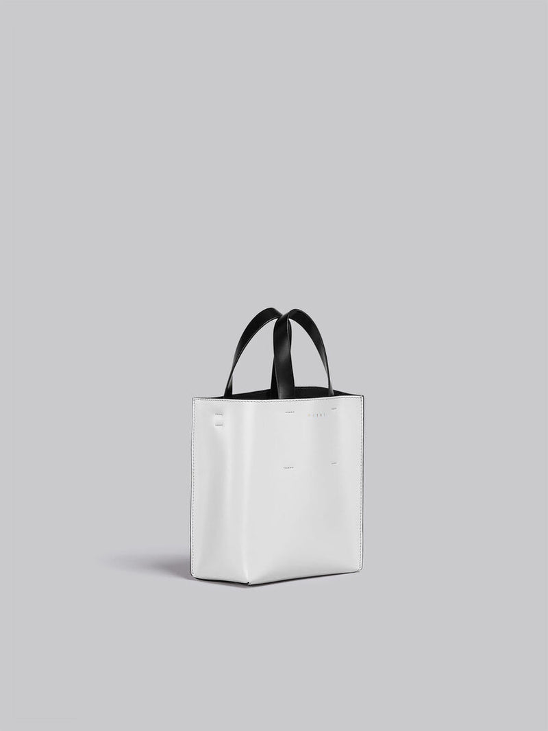 [MARNI] MUSEO mini bag in white and black leather