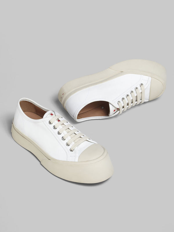 [MARNI] White nappa leather Pablo lace-up sneaker - White Lily