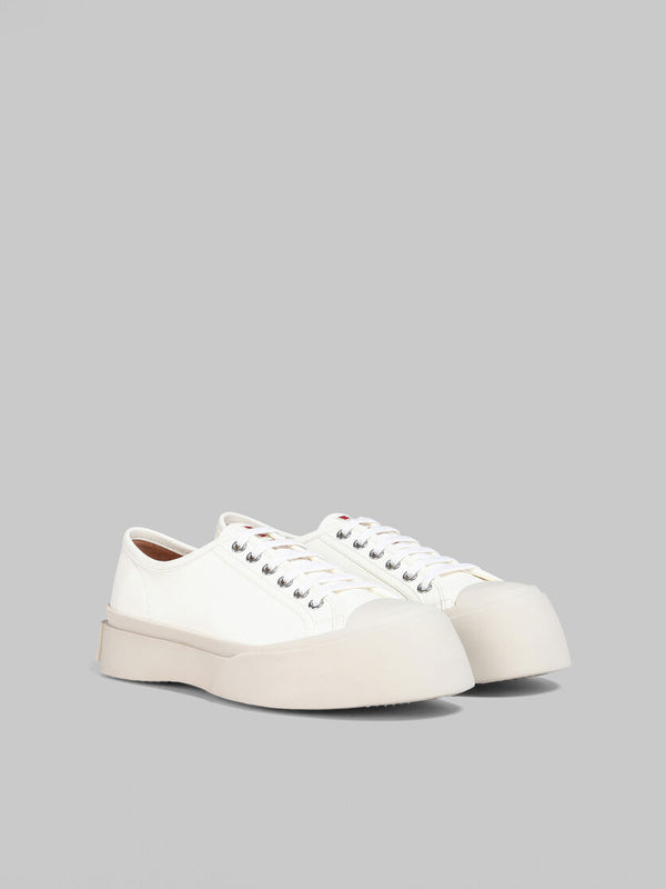 [MARNI] White nappa leather Pablo lace-up sneaker - White Lily