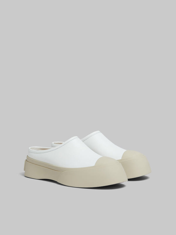 [MARNI] White Leather Pablo Sabot - LilyWhite