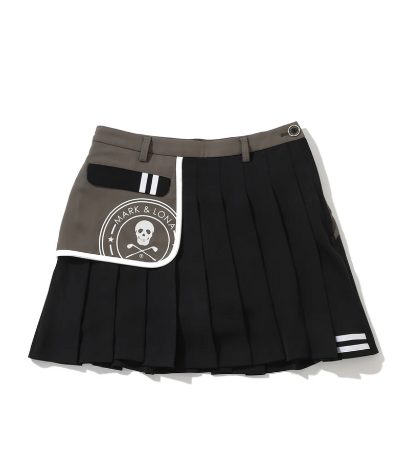 [MARK&LONA] Fleur Pleats Skort - BLACK