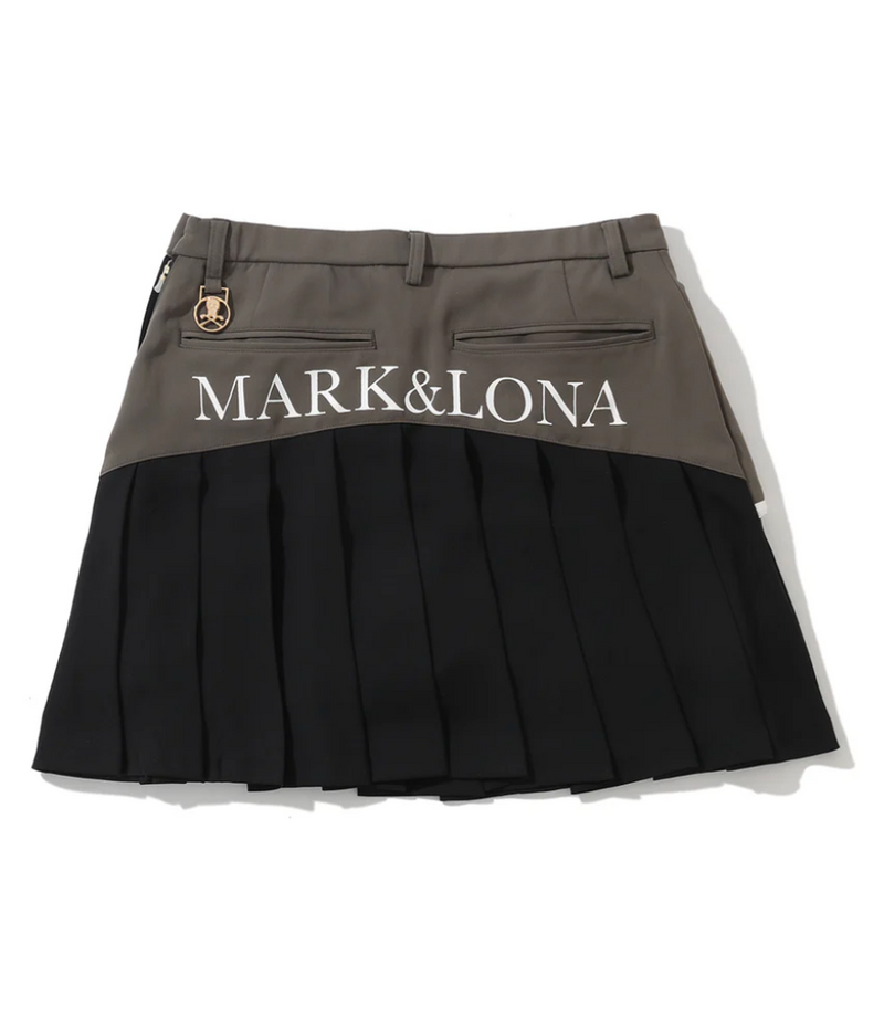 [MARK&LONA] Fleur Pleats Skort - BLACK