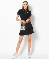 [MARK&LONA] Fleur Pleats Skort - BLACK