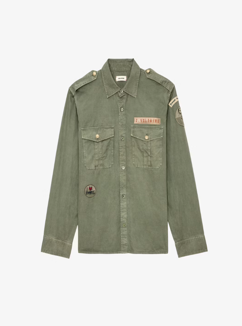 [Zadig & Voltaire] Unisex Taskal Shirt - Grass