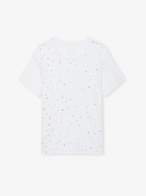 [Zadig & Voltaire] MARTA Studded T-Shirt  - BLANC