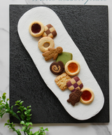 [JINMUK] WHITE VINT. WIDE STONE DESSERT PLATE | 뉴 화이트 빈티지 스톤 넓은 디저트 접시