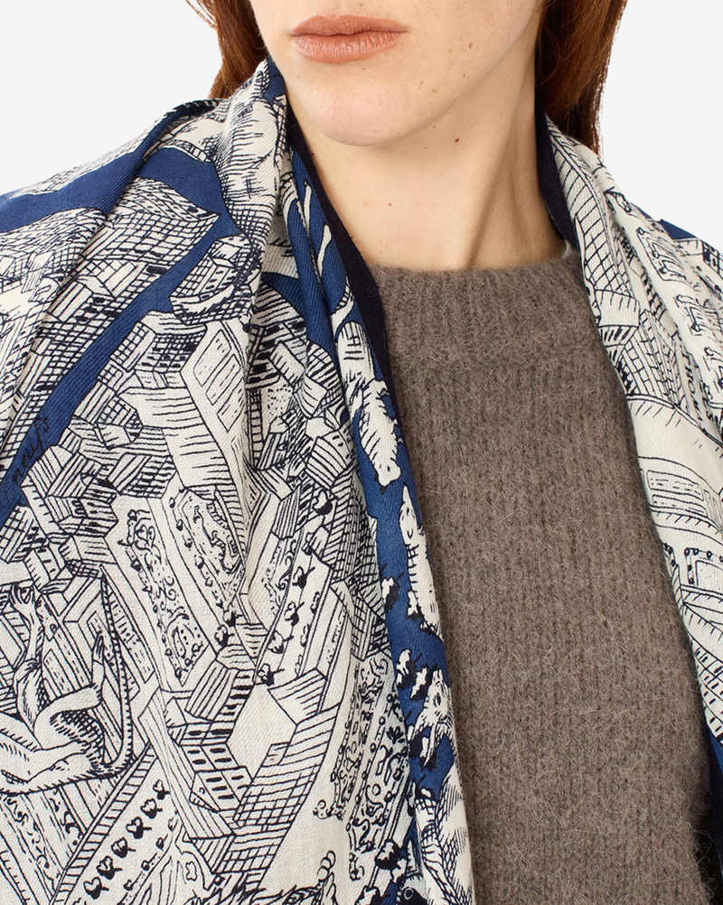 [INOUI] Scarf 100 - Turgot - Dark Blue