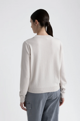 [PESERICO] Crew Neck SWEATER - PEARL BEIGE