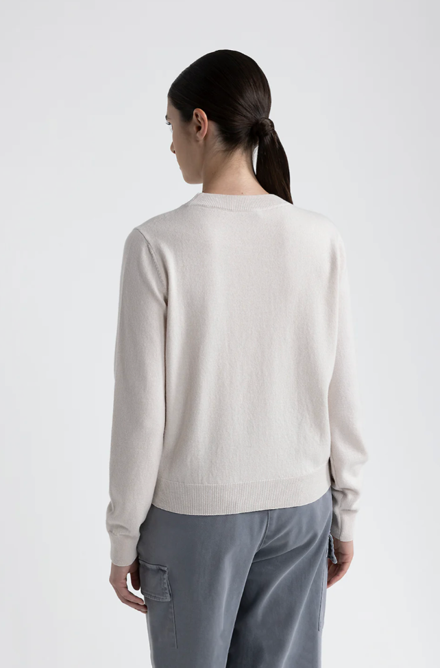 [PESERICO] Crew Neck SWEATER - PEARL BEIGE