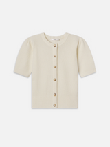 [FRAME] Shrunken Short Sleeve Cardigan - Cream