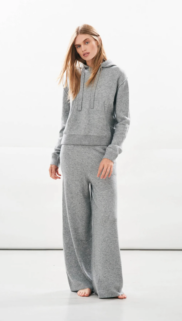 [JUMPER1234]  Cashmere Wool Joggers - Modest Mid Grey