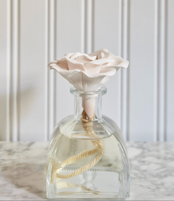 [VOYAGE ET CIE] PORCELAIN ROSE DIFFUSER