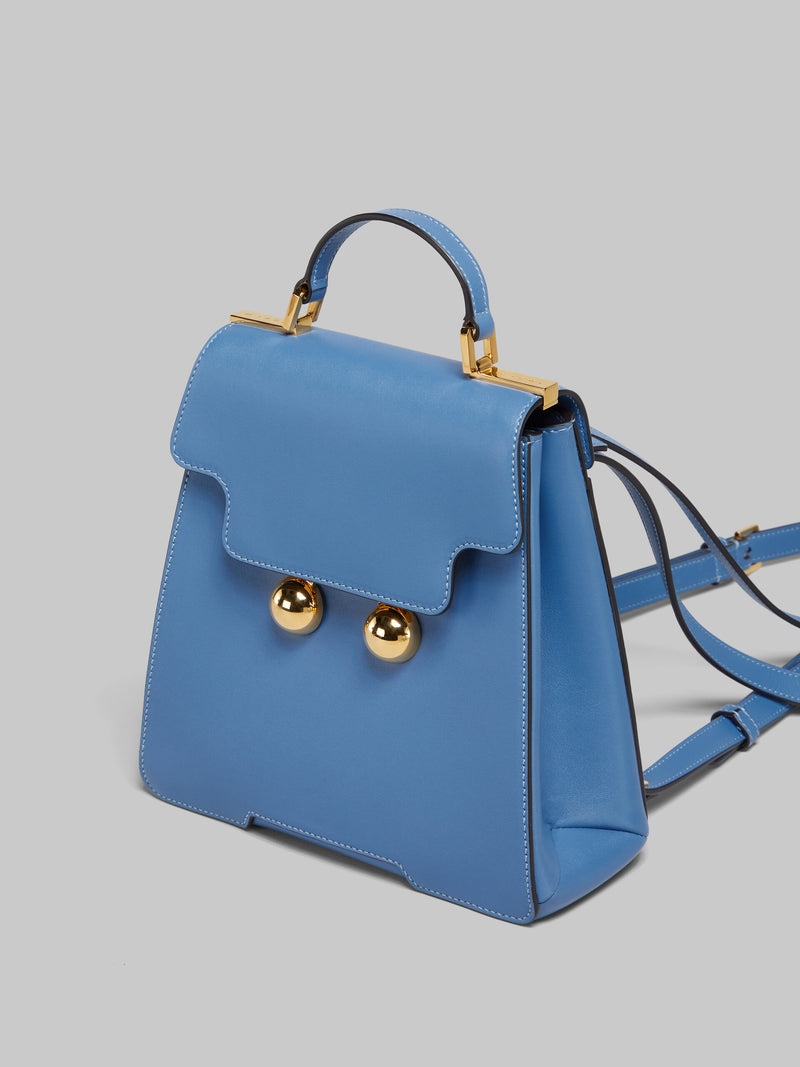 [MARNI] Blue leather Trunkaroo backpack - OPAL