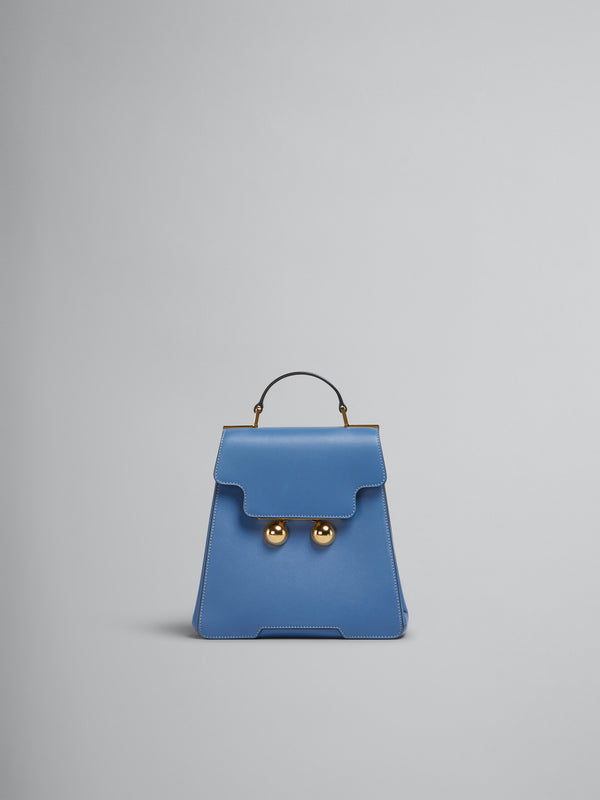 [MARNI] Blue leather Trunkaroo backpack - OPAL