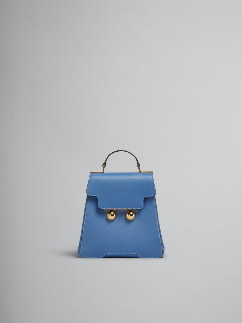 [MARNI] Blue leather Trunkaroo backpack - OPAL