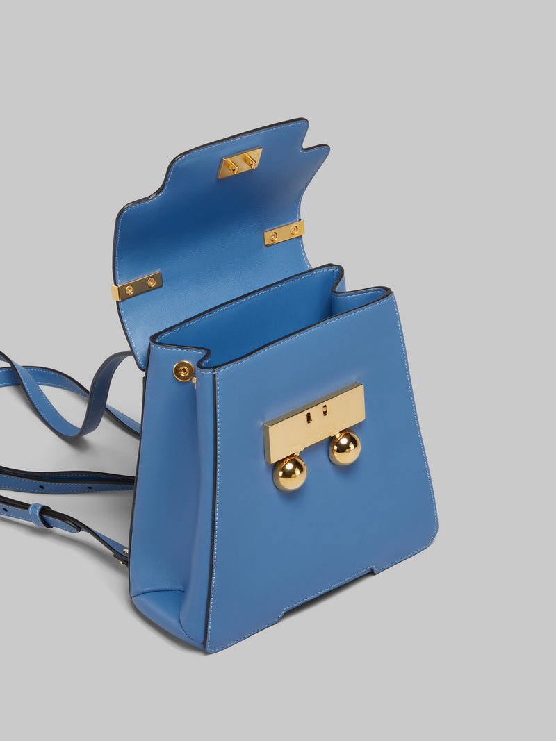 [MARNI] Blue leather Trunkaroo backpack - OPAL