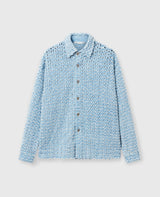 [S.McCARTNEY] Oversized Denim Bouclé Shirt- Light Blue