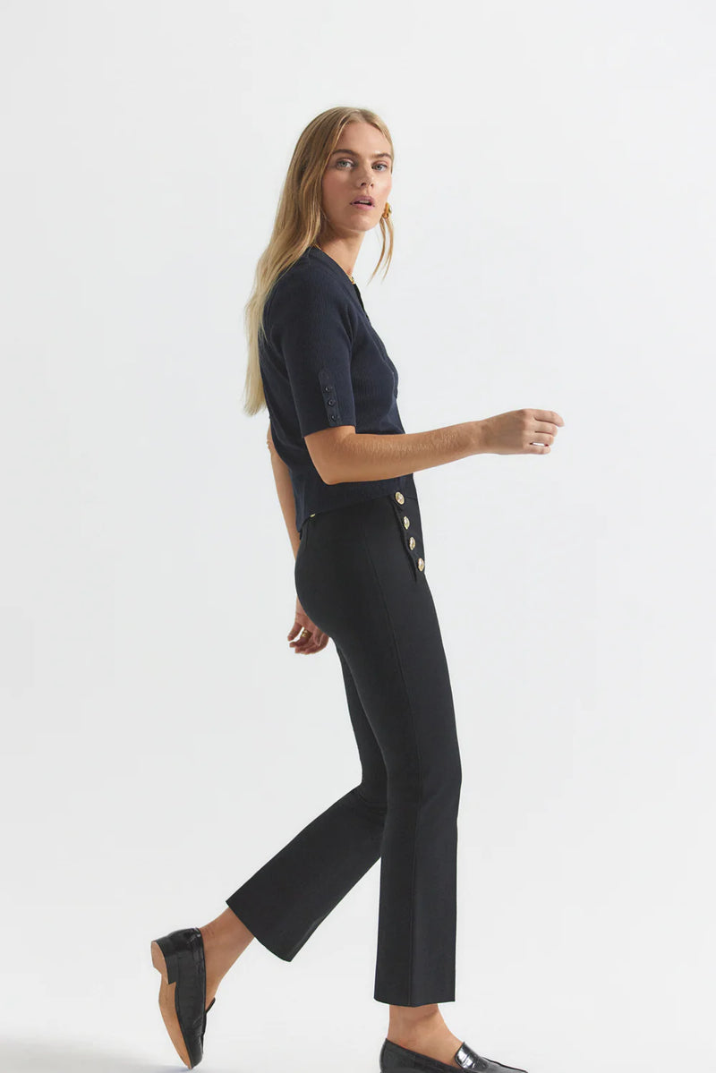 [DEREK LAM] ROBERTSON CROP FLARE TROUSERS - BLACK