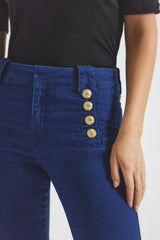 [DEREK LAM] ROBERTSON CROP FLARE JEANS - DARK WASH