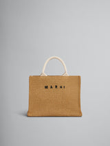 [Marni] Natural-Coloured Raffia-Effect Small Tote Bag - Raw Sienna/Natural