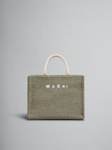 [Marni] Green Raffia Effect Small Tote Bag - Dusty Olive