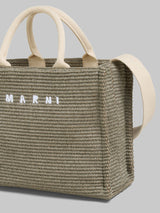 [Marni] Green Raffia Effect Small Tote Bag - Dusty Olive