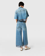 [S.McCARTNEY] Vintage Wash Denim Culottes