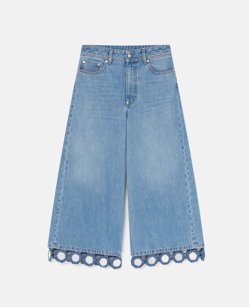 [S.McCARTNEY] Vintage Wash Denim Culottes