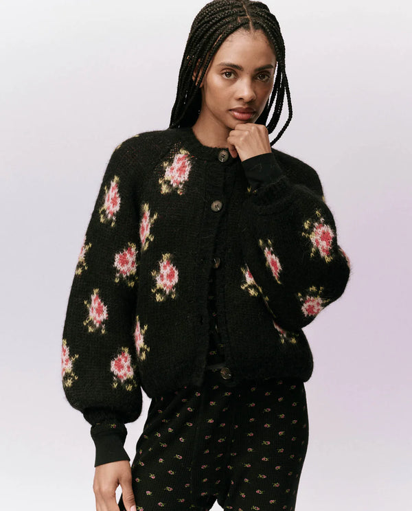 [THE GREAT] The Carousel Cardigan - Black