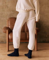 [THE GREAT] THE FLEECE STADIUM SWEATPANT  - WHITE