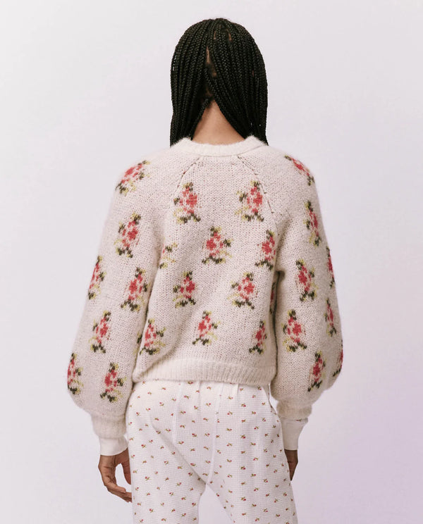 [THE GREAT] THE CAROUSEL CARDIGAN - WHITE