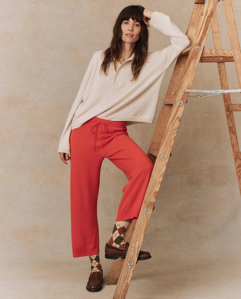 [THE GREAT] CASHMERE LANTERN PANT - EMBER