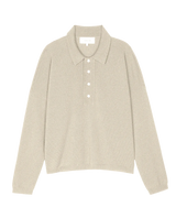 [THE GREAT] CASHMERE POLO SWEATER  - IVORY