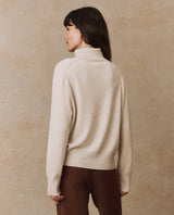 [THE GREAT] CASHMERE TURTLENECK SWEATER -  IVORY