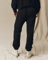 [THE GREAT] THE FLEECE STADIUM SWEATPANT  -  BLACK