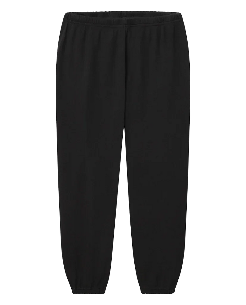 [THE GREAT] THE FLEECE STADIUM SWEATPANT  -  BLACK