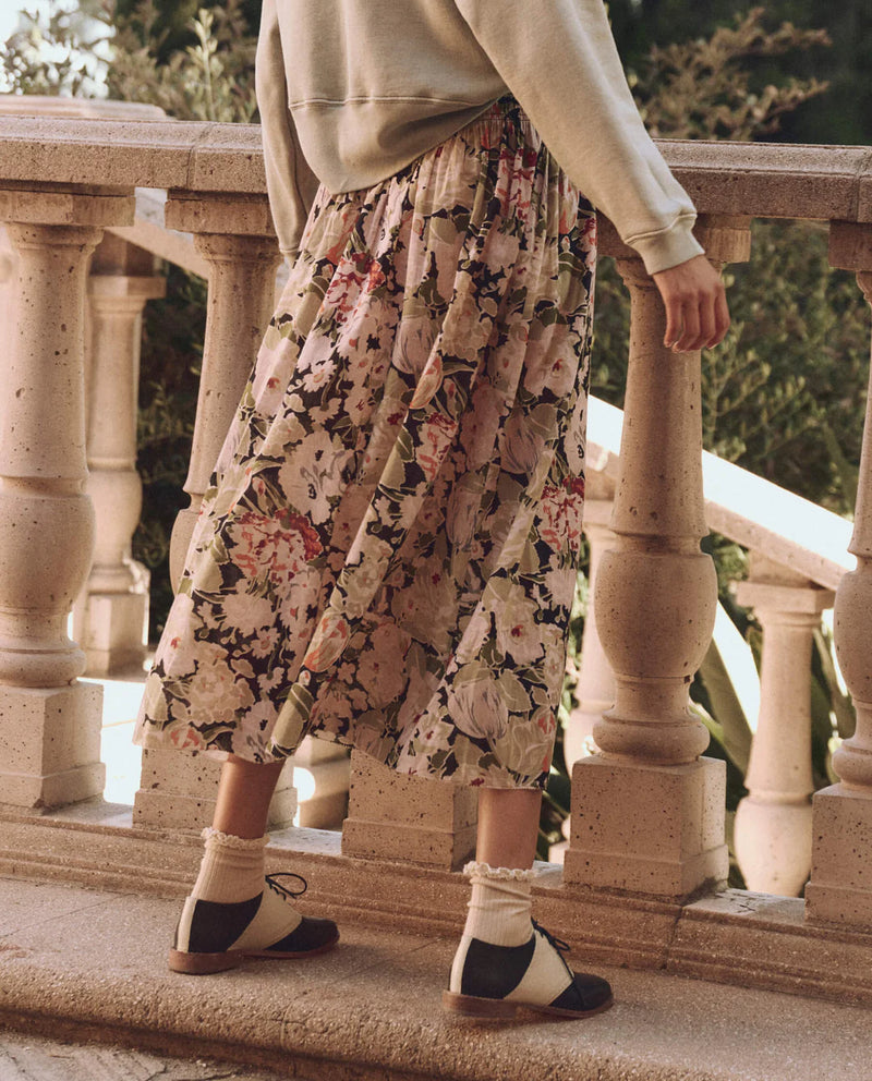 [The Great] The Canary Skirt - Vintage Rose Print