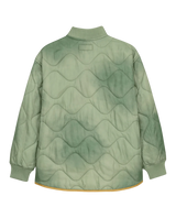 [The Great] The Quilted Liner Jacket - Mottled Green