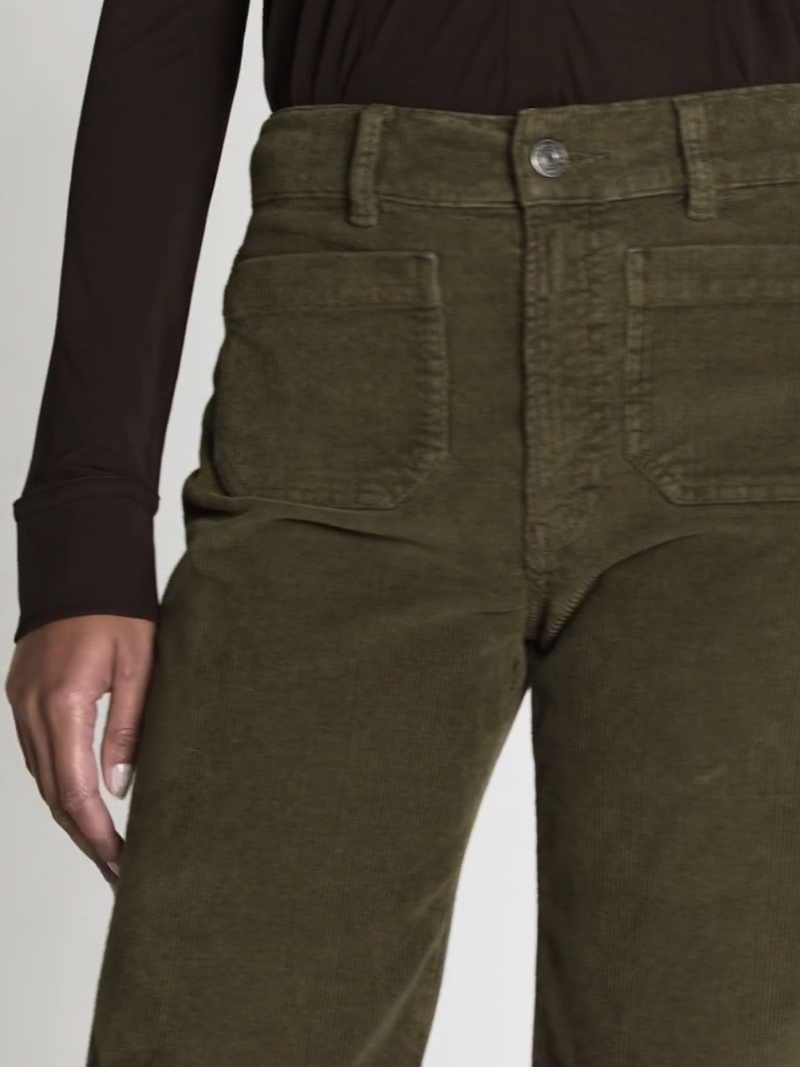 [FRAME] 70`S CROPPED WIDE LEG - RICH MILITARY