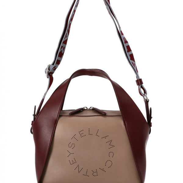 Stella McCartney Medium Logo Tote Bag In Faux Leather in Black